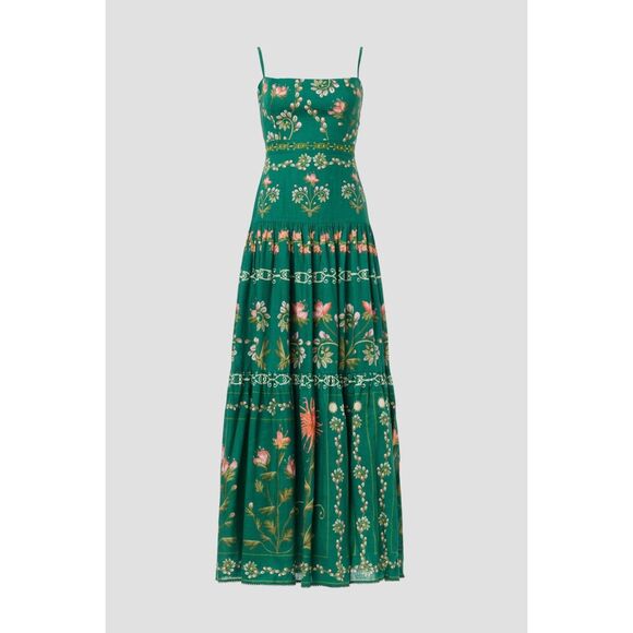 Agua Bendita Green Floral Maxi Dress - Picture 3 of 11